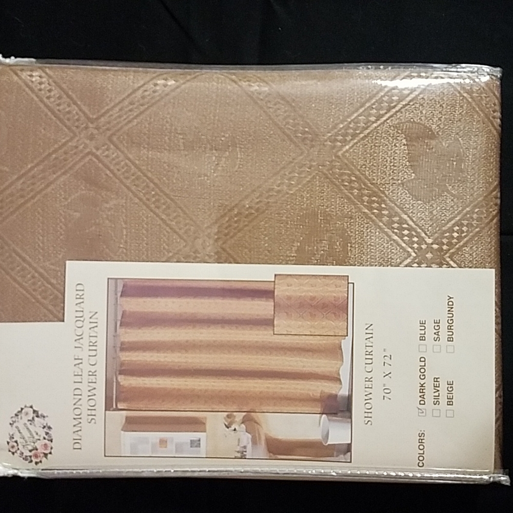 Diamond Leaf Jacquard shower curtain